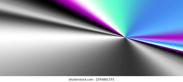 A sleek metal gradient infused with vibrant rainbow colors, creating a striking and modern metallic texture