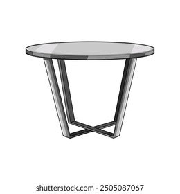 sleek metal table cartoon. durable contemporary, minimalist decor, home office sleek metal table sign. isolated symbol vector illustration
