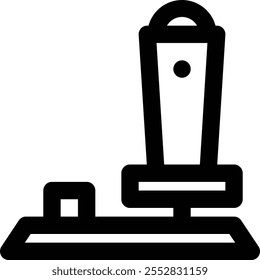 Sleek microphone icon symbolizing  joystick. Ideal for illustrating game, gaming, and game play.