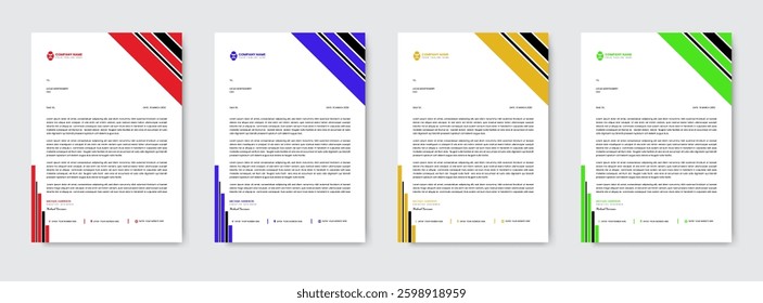 Sleek Minimal Business Set Letterhead and Vector Template for Corporate Use