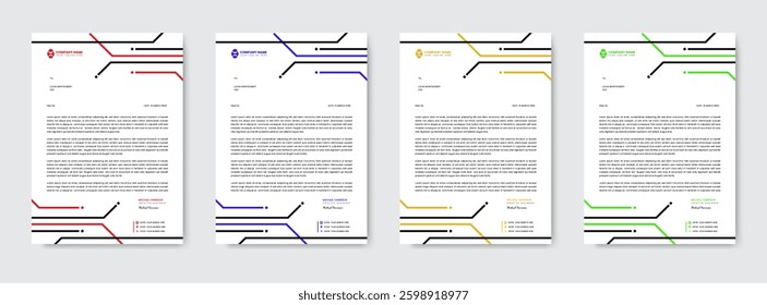 Sleek Minimal Business Set Letterhead and Vector Template for Corporate Use
