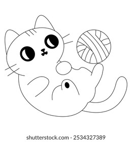 A sleek, minimal cat outline featuring smooth lines and elegant curves. Ideal for in illustrations, logos, coloring pages, or any design project that requires a simple and stylish feline silhouette.