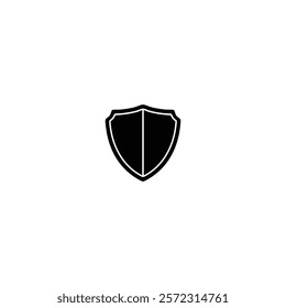 A sleek and minimal shield icon, symbolizing protection and security, perfect for defense branding, apps, and digital safety designs.