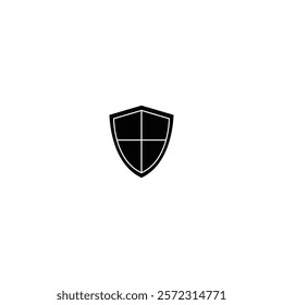 A sleek and minimal shield icon, symbolizing protection and security, perfect for defense branding, apps, and digital safety designs.