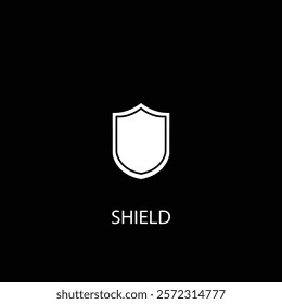 A sleek and minimal shield icon, symbolizing protection and security, perfect for defense branding, apps, and digital safety designs.