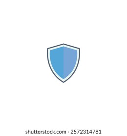 A sleek and minimal shield icon, symbolizing protection and security, perfect for defense branding, apps, and digital safety designs.