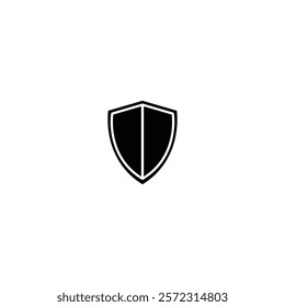 A sleek and minimal shield icon, symbolizing protection and security, perfect for defense branding, apps, and digital safety designs.