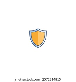 A sleek and minimal shield icon, symbolizing protection and security, perfect for defense branding, apps, and digital safety designs.