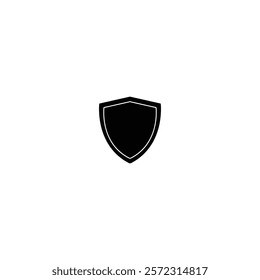 A sleek and minimal shield icon, symbolizing protection and security, perfect for defense branding, apps, and digital safety designs.