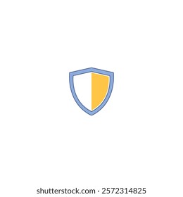 A sleek and minimal shield icon, symbolizing protection and security, perfect for defense branding, apps, and digital safety designs.