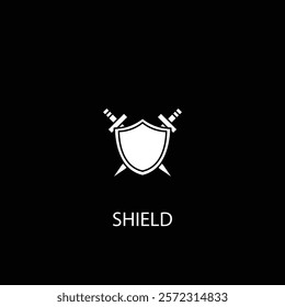 A sleek and minimal shield icon, symbolizing protection and security, perfect for defense branding, apps, and digital safety designs.