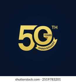 Un diseño elegante y minimalista del logotipo del 50 aniversario. Sirve como una Plantilla versátil para íconos, sellos o etiquetas con una cinta, ideal para celebrar hitos personales o de la compañía. Perfecto para su uso 