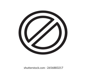 Ícone de vetor de símbolo de exclusão minimalista elegante