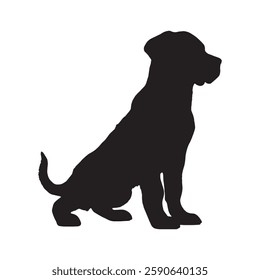 Sleek and Minimalist Dog Silhouette for Clean and Modern Designs - Dog Vector - Dog Icon
