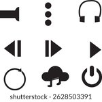 A sleek, minimalist icon featuring a single eighth note (quaver) with a curved stem and a filled oval note head. The note tilts slightly to the right, giving a sense of rhythm and motion. Behind the n