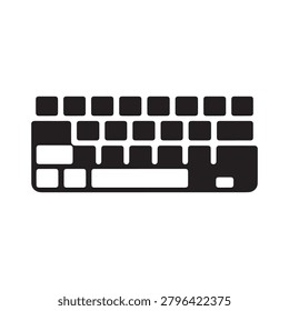 A sleek, minimalist illustration of a keyboard featuring a monochromatic black and white color scheme. The keys are depicted with a high-contrast design, emphasizing the layout and spacing. The compos.
