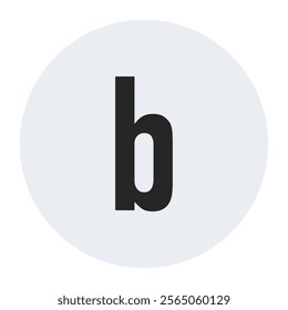 A sleek and minimalist letter ‘b’ icon featuring bold black typography on a clean white circular background. Perfect for modern branding, professional logo designs, or elegant creative projects.