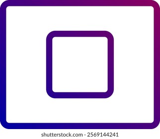 A sleek and minimalist play button icon set against a square backdrop, ideal for media players and music apps. Clean lines and balanced design ensure easy recognition.