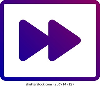 A sleek and minimalist play button icon set against a square backdrop, ideal for media players and music apps. Clean lines and balanced design ensure easy recognition.
