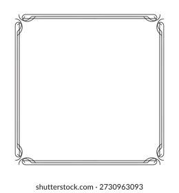 Um quadro quadrado elegante e minimalista com cantos arredondados suavemente e bordas de linha dupla limpas. Ideal para marcas modernas, gráficos de mídia social ou elementos de design simples.