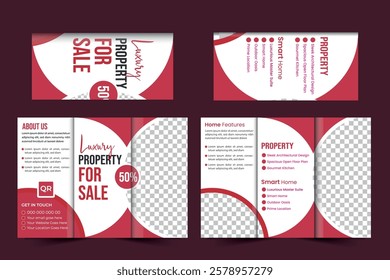 A sleek, minimalist tri-fold brochure with a creative layout. Features a red-accented design for a bold and professional look. Ideal for promotions, company profiles, or marketing campaigns.