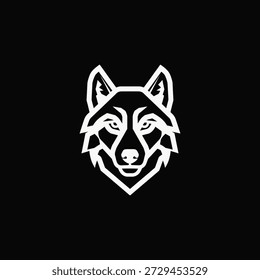 Sleek minimalist vector logo featuring a powerful geometric wolf head with sharp angular facets forming a symmetrical shield-like silhouette in crisp white on deep black background. Ideal for premium security agencies, elite tactical brands, high-end outdoor survival gear, modern esports teams, luxury menswear labels, or fierce personal branding seeking an ultra-clean, authoritative, and contemporary emblem that radiates strength, loyalty, vigilance, independence, and timeless ferocity.