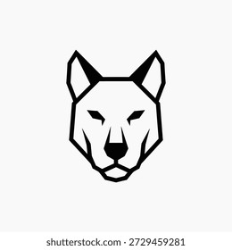 Logotipo de Vector minimalista elegante con una cabeza de puma geométrica feroz (león de montaña) con planos faciales angulares afilados, ojos intensos, hocico prominente y poderosa línea de la mandíbula que forma una silueta simétrica en blanco nítido sobre fondo negro profundo. Ideal para marcas de aventuras al aire libre de primera calidad, compañías de equipos tácticos y de supervivencia de élite, entrenamiento de fitness y fuerza de alta gama, lujosas prendas inspiradas en la vida silvestre, modernos Equipos de deportes electrónicos o juegos, o audaces plataformas de empoderamiento personal que buscan un emblema ultra limpio, autoritario y contemporáneo que irradia sigilo, poder, agilidad, independencia y fuerza indomable.