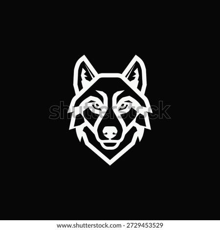 Sleek minimalist vector logo featuring a powerful geometric wolf head with sharp angular facets forming a symmetrical shield-like silhouette in crisp white on deep black background. Ideal for premium security agencies, elite tactical brands, high-end outdoor survival gear, modern esports teams, luxury menswear labels, or fierce personal branding seeking an ultra-clean, authoritative, and contemporary emblem that radiates strength, loyalty, vigilance, independence, and timeless ferocity.