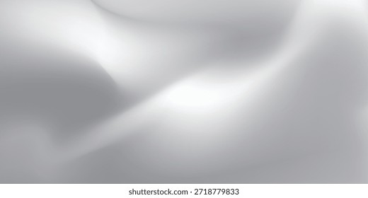 Um plano de fundo abstrato moderno e elegante com um gradiente de tons de prata e cinza. Ondas de luz suaves e fluidas criam um efeito visual dinâmico, reforçado por uma textura sutil e quase imperceptível.