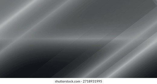 Un fondo abstracto elegante y moderno con un gradiente de gris oscuro a gris claro con líneas diagonales que crean un efecto reflectante y metálico, adecuado para diversas aplicaciones de diseño.