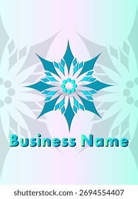 Um logotipo geométrico abstrato moderno e elegante com um design em forma de estrela em gradientes azul e azul vibrantes, ideal para marcas comerciais, tecnologia, identidade corporativa e projetos digitais.