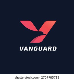 A sleek, modern, and abstract logo featuring the letter 'Y' formed by a continuous, flowing ribbon in a vibrant pink-to-red gradient. 