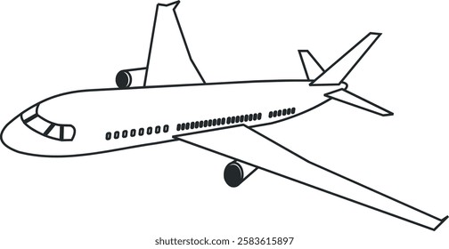 A sleek and modern airplane soaring through the sky, with its wings spread wide and engines powering its flight. 