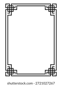 A sleek and modern black border design featuring geometric patterns, perfect for framing and adding a touch of elegance to any visual content.