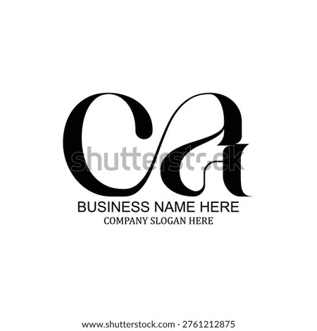 Sleek and modern CA logo ideal for branding, digital projects, and creative media. This versatile CA design combines minimalism and style, perfect for businesses, apps, websites, and marketing materials, creating a professional and memorable visual identity.