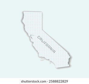 Sleek and modern California state map design. Ideal for branding, digital projects, and infographic presentations.	