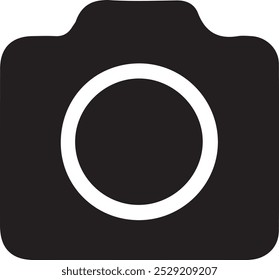 A sleek and modern camera icon, ideal for photography services, media applications, and creative projects. Perfect for logos, websites, and branding.