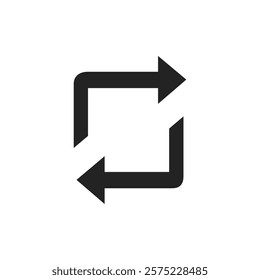 A sleek and modern circular arrow icon that represents refresh or reload actions, making it ideal for both web and application design, effectively indicating updates and changes in data