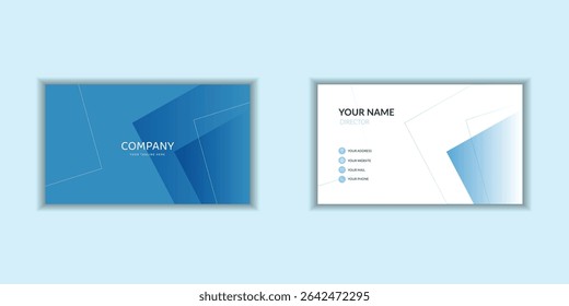 A sleek and modern corporate business card template with a clean design. Ideal for stationery branding