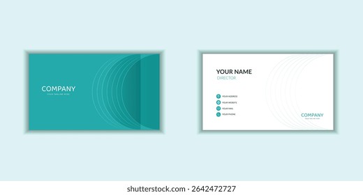 A sleek and modern corporate business card template with a clean design. Ideal for stationery branding	