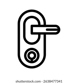 Sleek and modern door hardware icon, ideal for home security, hospitality, and smart access solutions.