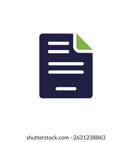 A sleek and modern file icon design illustrating a document that features a distinct folded corner, symbolically representing digital files along with effective data management solutions