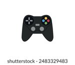 Sleek Modern Gamepad Icon. Digital Abstract Gaming Controller. High-Tech Graphic Art. Minimalist Gaming Illustration. Flat Design 3D Handheld Gamepad. Controller with Buttons. Vintage Gaming Joystick.