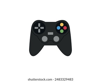 Sleek Modern Gamepad Icon. Digital Abstract Gaming Controller. High-Tech Graphic Art. Minimalist Gaming Illustration. Flat Design 3D Handheld Gamepad. Controller with Buttons. Vintage Gaming Joystick.