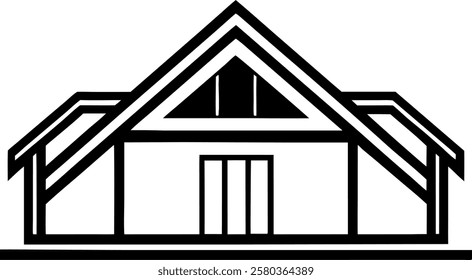 sleek modern house icon. minimalist vector home design. realistic real estate logo illustration.