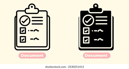 A sleek and modern icon representing a document. The design features clean lines and a subtle folded corner on the top-right, giving a simple yet professional look.