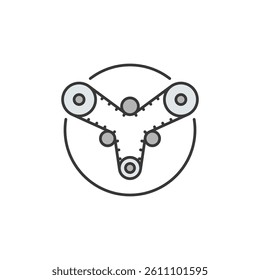 A sleek, modern icon representing precision in engine timing. Its clean design highlights reliability and efficiency, reinforcing automotive branding and user engagement