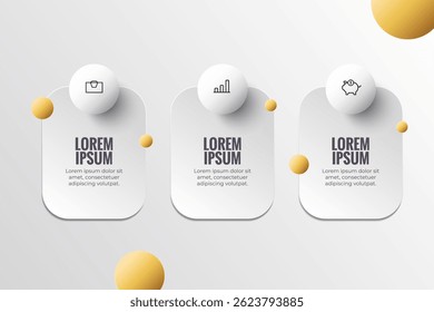 A sleek and modern infographic layout featuring minimalist business icons and text spaces