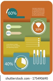 Sleek modern infographics template