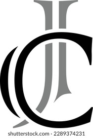 Sleek and modern JC vector letter logo design. Perfect for branding and identity projects. Clean lines and bold typography make this logo stand out